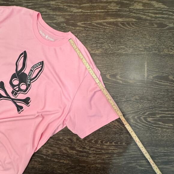 Psycho Bunny T-Shirt Size 9 3XL Pink Peru Logo Graphic Logo Pima Short Sleeve - Picture 13 of 16